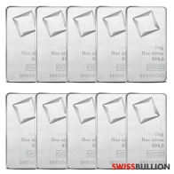Wholesale 15 x Valcambi 1 Kilogram Silver Bar