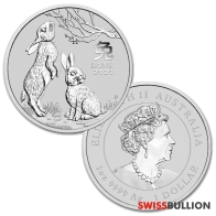 1 Ounce 2023 Silver Lunar Year of the Rabbit Coin