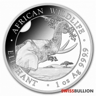 2023  Somalian Elephant 1 Oz African Wildlife Silver Coin