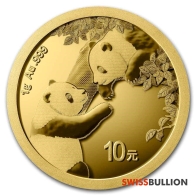 Moneda de Oro de 1 gramos del Panda Chino 2023