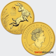 2023 Perth Mint 1/4 Ounce Lunar Year of the Rabbit Gold Coin