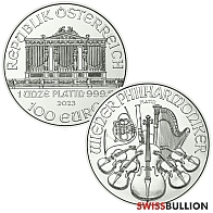 1 Ounce 2023 Platinum Austrian Philharmonic Coin