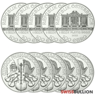 Tubo de 10 x 1 Onza 2023 Platino Filarmónicas.