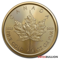 1/4 Onza 2023 Moneda de Oro Maple Leaf