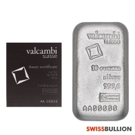 Valcambi 10 Ounce Cast Silver Bar