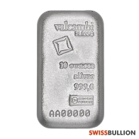 Valcambi 10 Ounce Cast Silver Bar