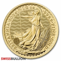 1/2 Onza 2024 Moneda de Oro Britannia Británica