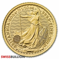 1/10 Onza Moneda de Oro Britannia Británica 2024