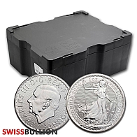 500 x 1 onça 2024 moedas de prata britânica Britânia