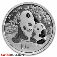 30 Gramas 2024 Moeda de Prata Panda Chinês