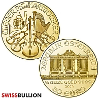 2024 Austrian 1/2 Ounce Philharmonic Gold Coin