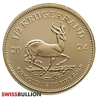 Moneda Krugerrand de oro 2024 de ½ onza