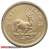 Moneda Krugerrand de oro 2024 de ¼ onza