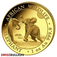 1 Onza Moneda de Oro Elefante Somalí 2024
