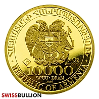 1/4 Ounce 2024 Armenian Noah's Ark Gold Coin