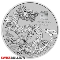 1 Onça Moeda 2024 de Platina Ano do Dragão