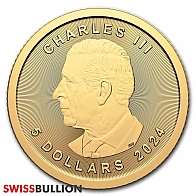 1/10 Ounce 2024 Maple Leaf Gold Coin
