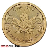 1/4 Onza 2024 Moneda de Oro Hoja de Arce