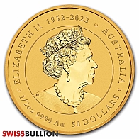 2024 Perth Mint 1/2 Ounce Lunar Year of the Dragon Gold Coin