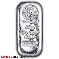 250 Gram Argor Heraeus Casted Silver Bar