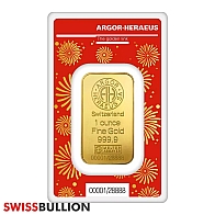 1 Ounce Argor Heraeus Gold Bar - Lunar Dragon