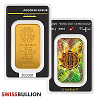 100 Gram Argor Heraeus Gold Kinebar