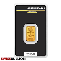 5 Gramo Argor-Heraeus Kinebar Lingote de Oro