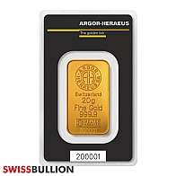 20 Gramo Argor-Heraeus Kinebar Lingote de Oro