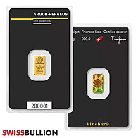 1 Gram Argor-Heraeus Kinebar Gold Bar