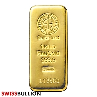 1 Kilogram Argor Heraeus Cast Gold Bar