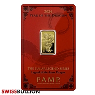5 Gram PAMP Legends Azure Gold Bar - Year of the Dragon