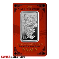PAMP 1 Ounce Legends Azure Lunar Dragon Silver Bar