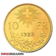 Swiss Half-Vreneli Gold Coin (Swiss Miss) - 10 Franc