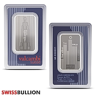 Valcambi Skyline 1 Ounce Silver Bar 