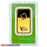 100 Gramo Lingote de Oro Valcambi Verde