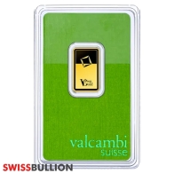 5 Gramo Lingote de Oro Valcambi Verde