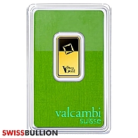 10 Gramo Lingote de Oro Valcambi Verde