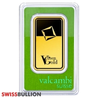 50 Gramo Lingote de Oro Valcambi Verde
