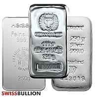 250 Gram Silver Bar