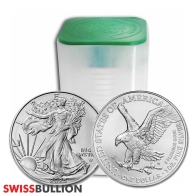 Tube of 20 x 1 Ounce 2025 Silver American Eagle Coin