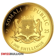 1 Ounce 2025 Somalian Elephant Gold Coin