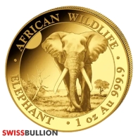 1 Ounce 2025 Somalian Elephant Gold Coin