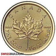  1/10 Ounce 2025 Maple Leaf Gold Coin