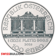 1 Ounce 2025 Austrian Philharmonic Platinum Coin