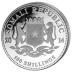 Somalia Elephant, African Wildlife, 100 Shilling, 1oz Silver, 2014