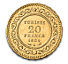20 Tunisian Francs, 5.81g Gold, mixed years